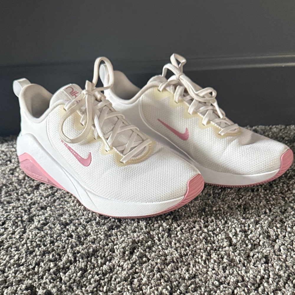 Nike White and Pink Athletic Shoes